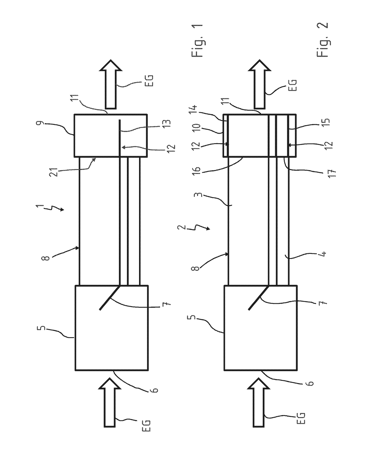 Exhaust gas heat transfer unit