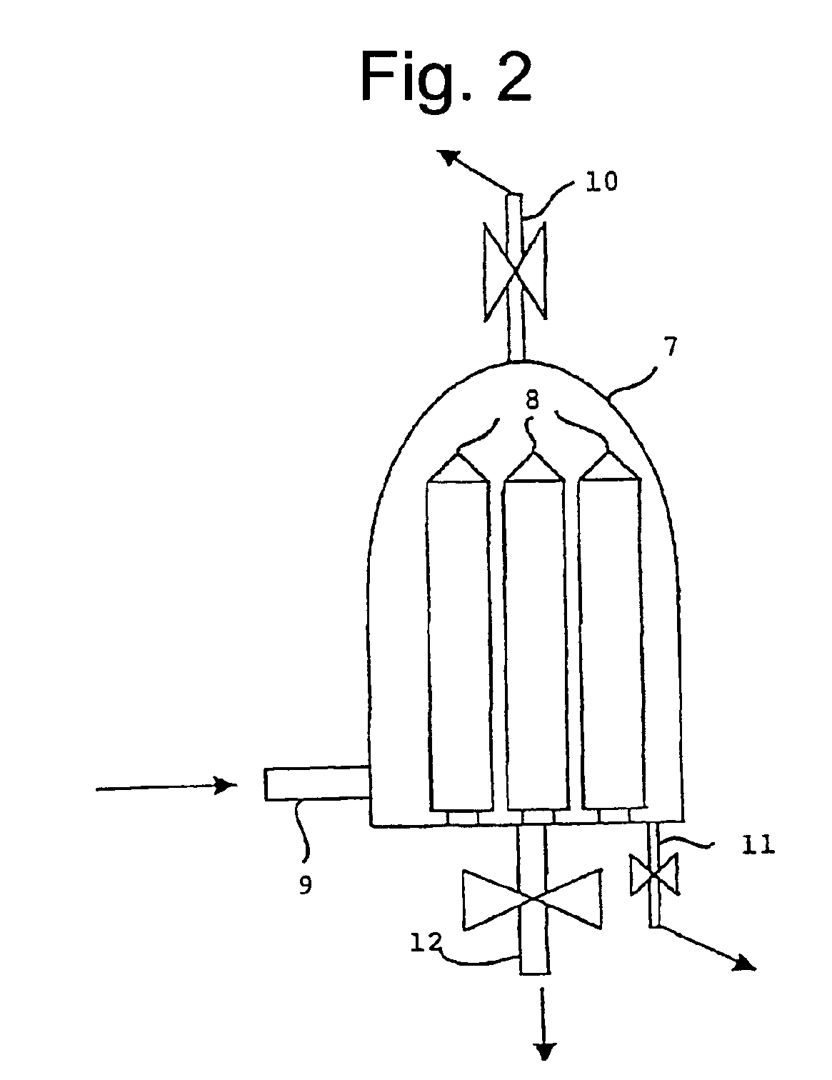 Method for carrying out an integrity test for filter elements