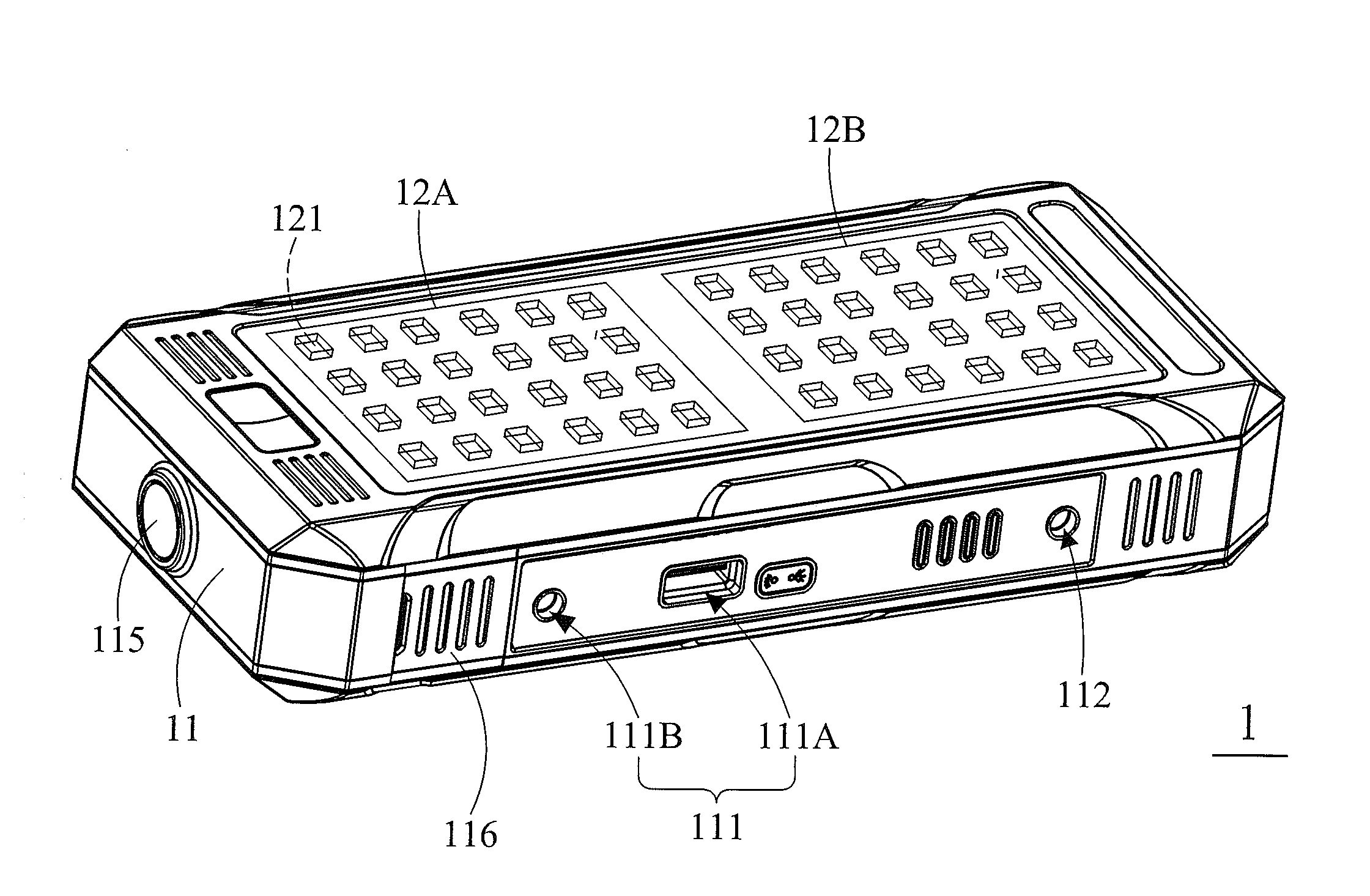 Car Jump Starter Having Warning LED Panel