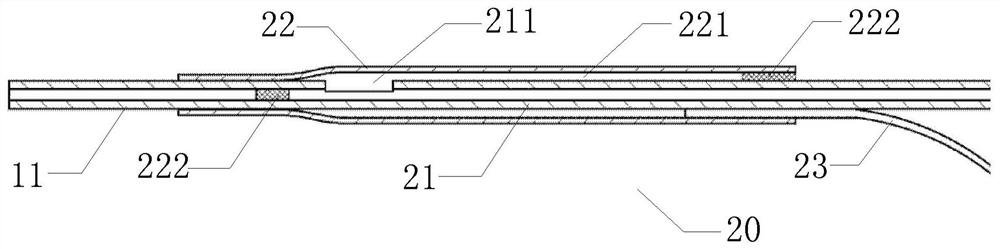 Vascular intervention catheter, device, contact force detection method and detection device