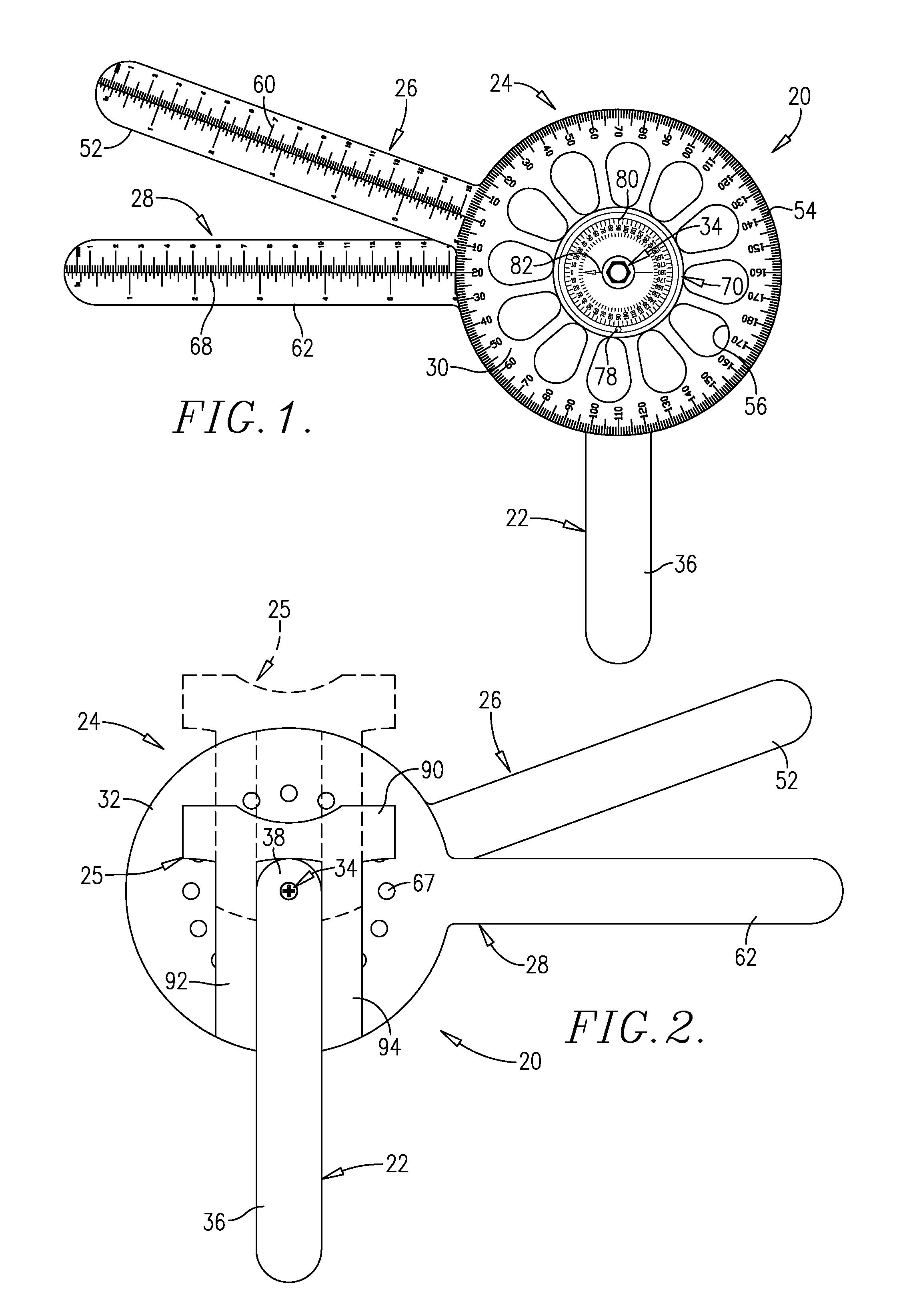 Multiple-use goniometer