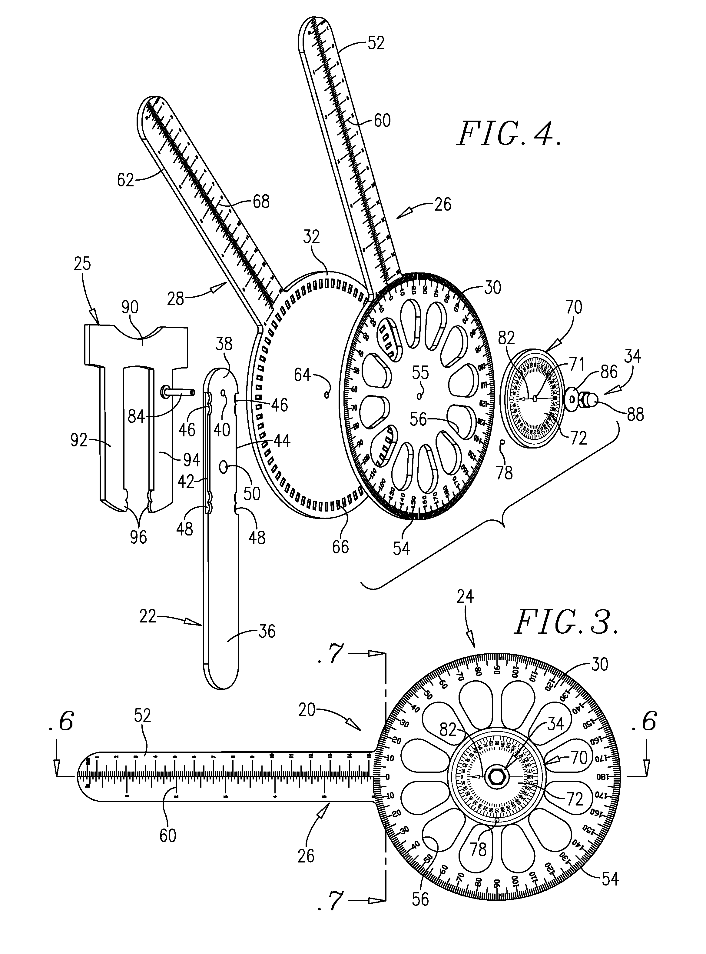 Multiple-use goniometer