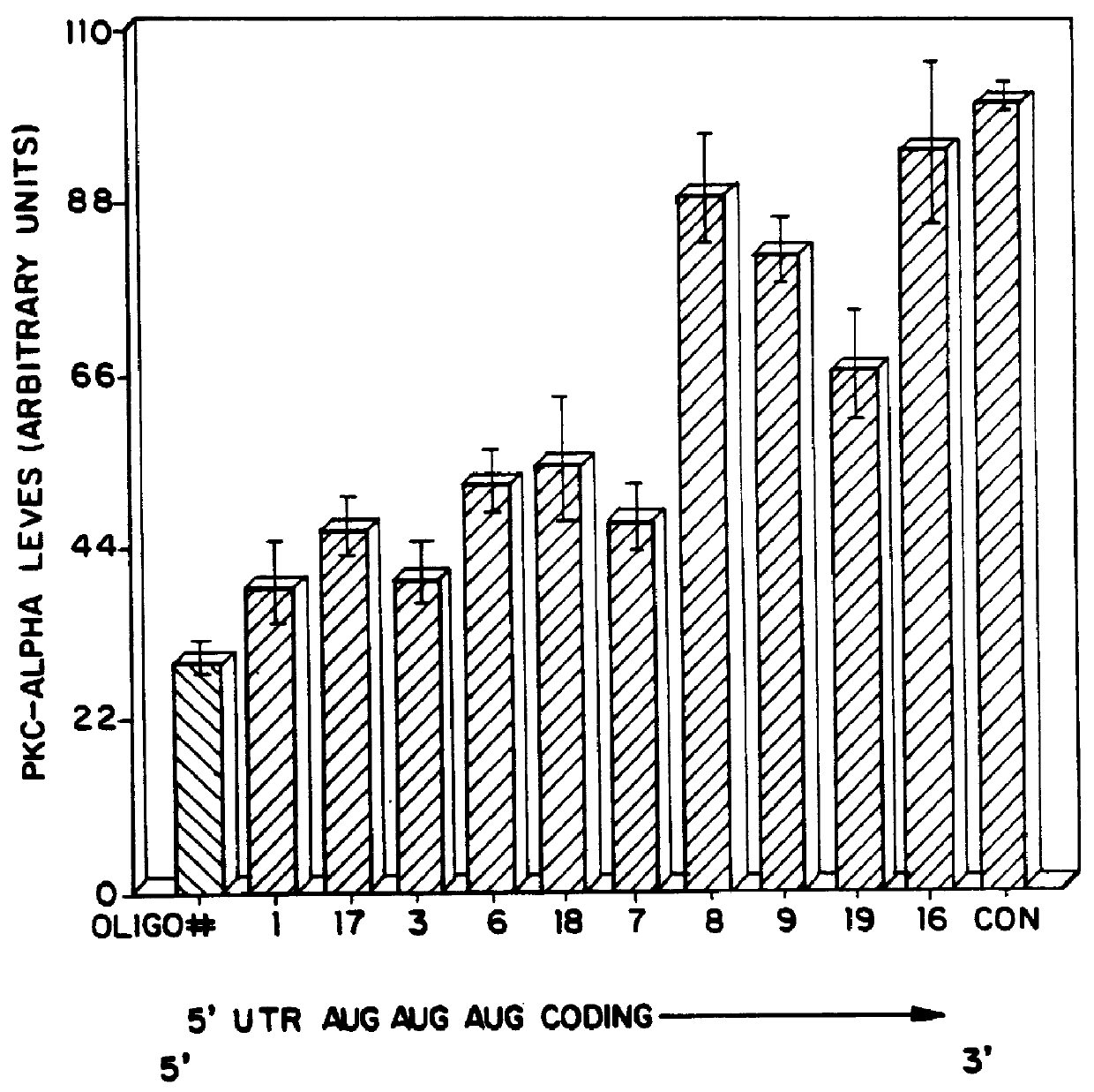 Oligonucleotide modulation of protein kinase C