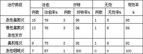 Traditional Chinese medicine used for treating nasosinusitis