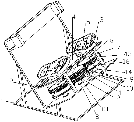 Foot rehabilitation device with adjustable oscillation amplitude and adjustment method thereof