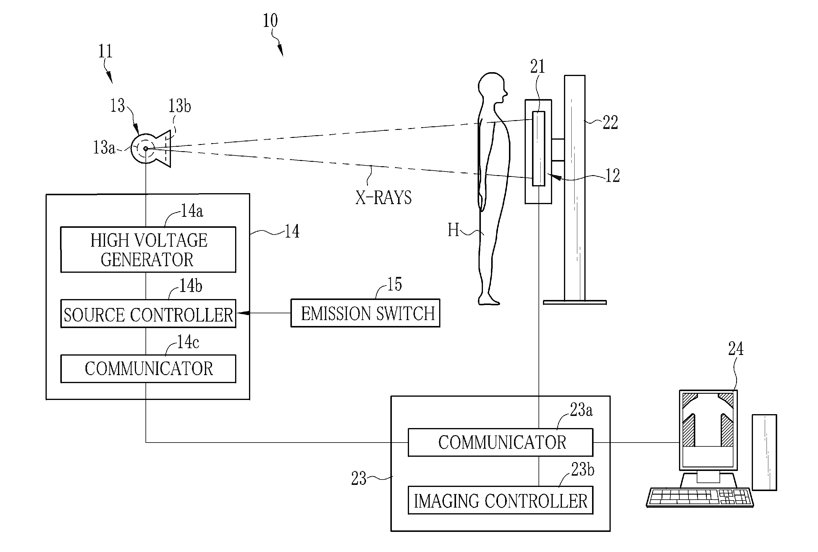 Radiographic image detecting device and control method thereof