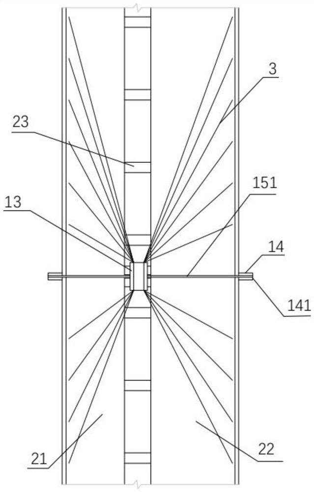 Cable-stayed bridge with highway and railway arranged asymmetrically on same layer