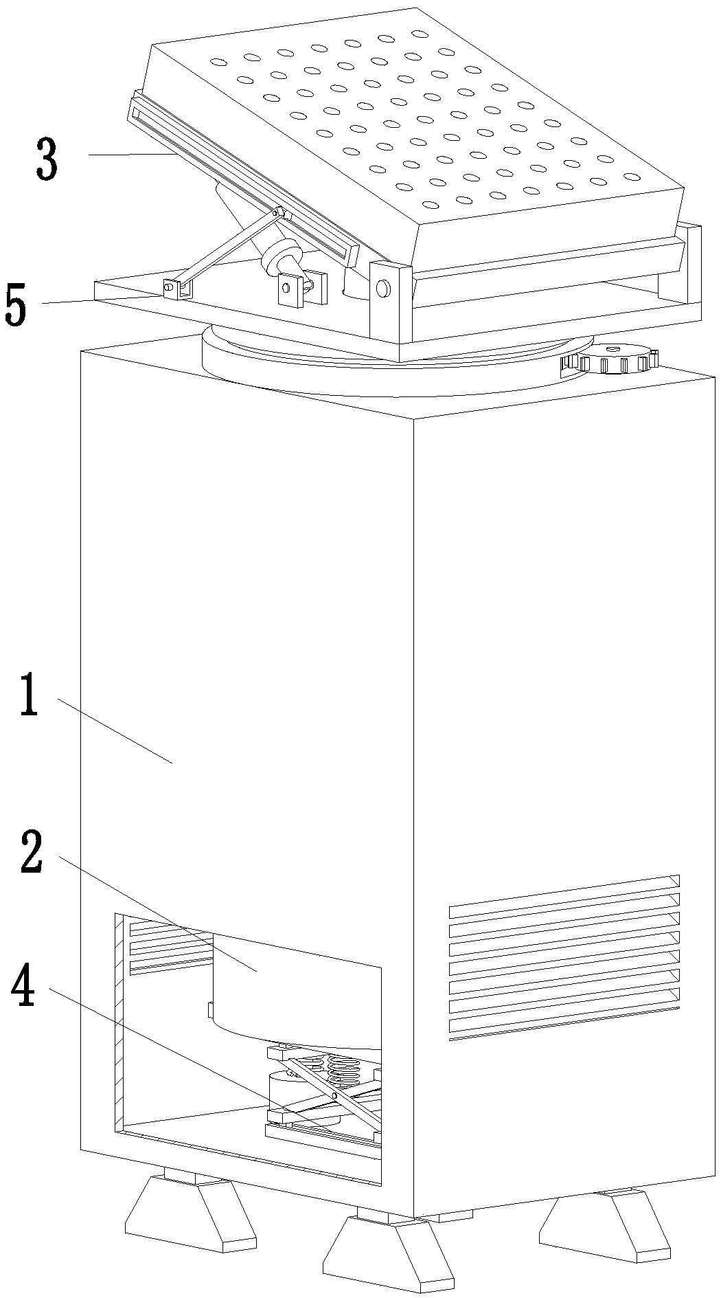 Angle-adjustable type damping dehumidifier