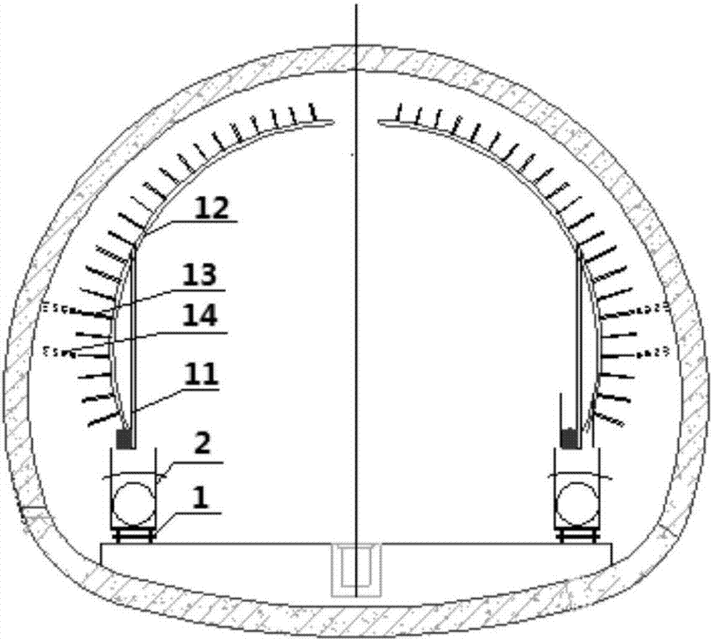 Track spraying device for tunnel lining maintenance