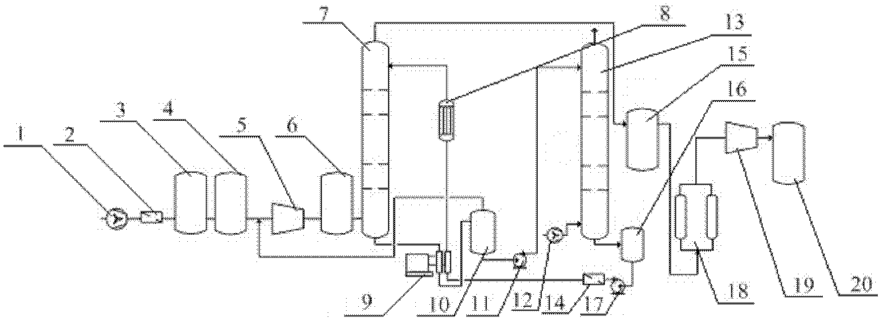 Methane purifying method and equipment thereof