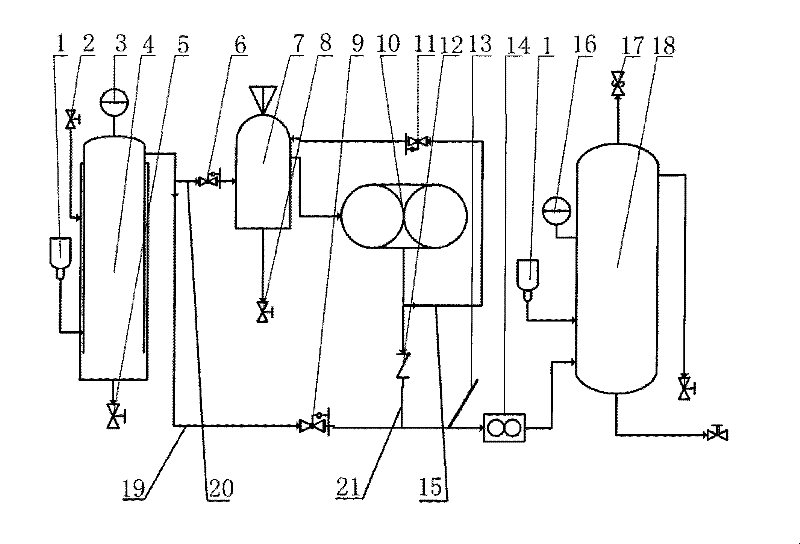 A gas recovery device for a low-pressure high-liquid gas well