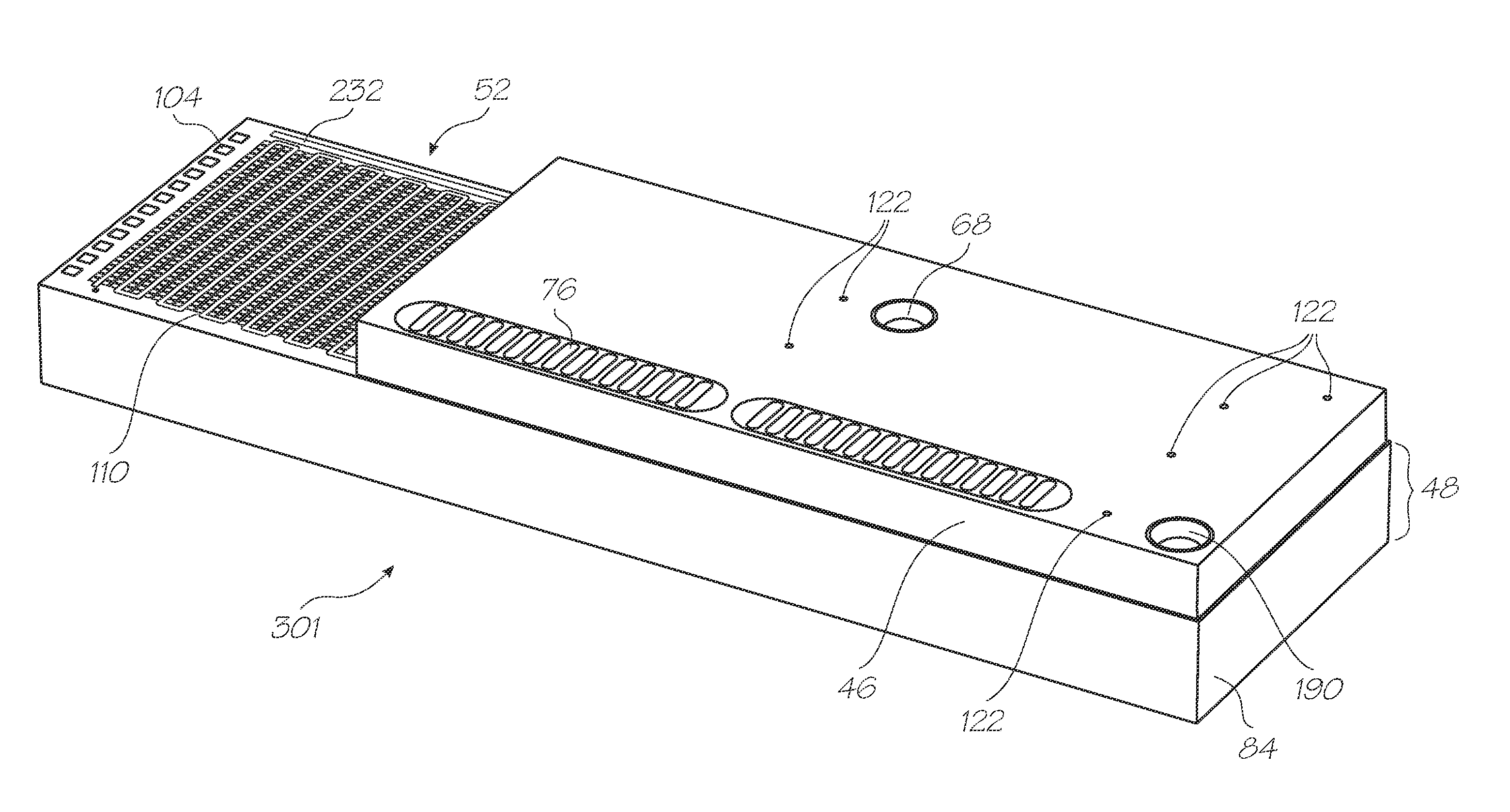 Loc device with integral driver for excitation of electrochemiluminescent luminophores