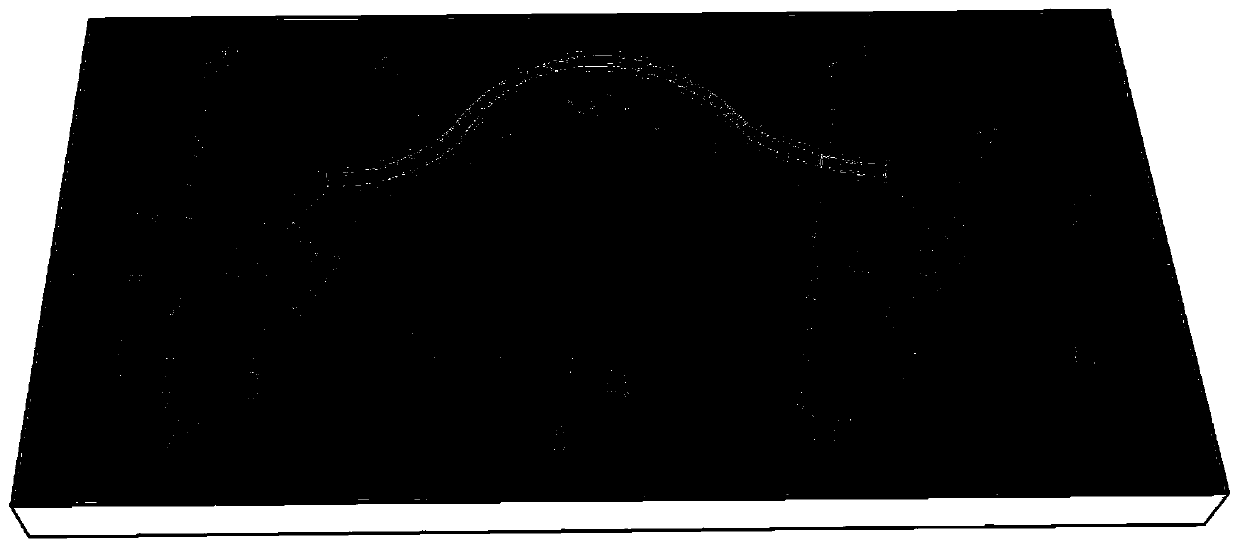 Asymmetric MZI optical waveguide temperature sensor based on loaded strip-shaped structure and preparation method thereof