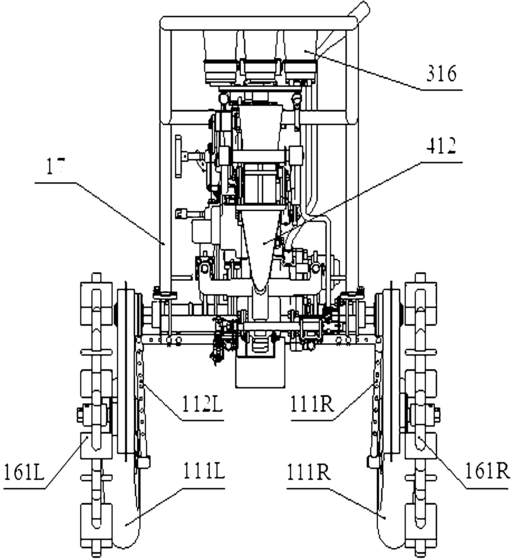 Single-pass single-way single-row or double-row variable self-propelled seedling transplanter