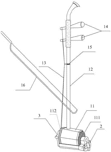 Mobile phone electroacoustic erhu