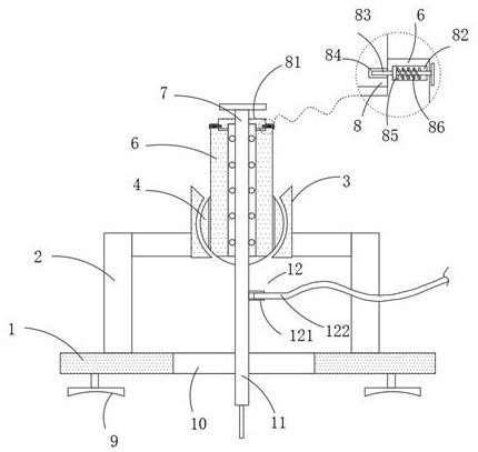 Auxiliary device for cardiovascular disease interventional therapy operation