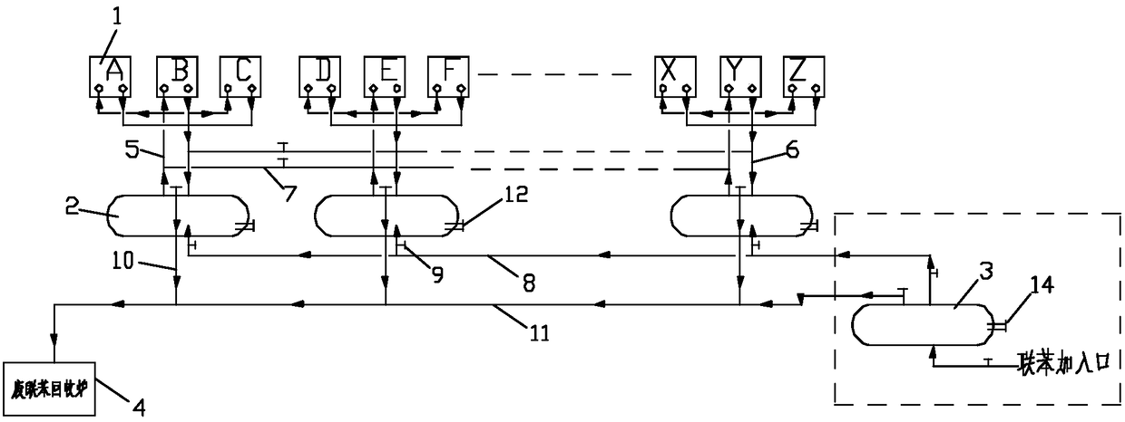 A kind of biphenyl heat adding system