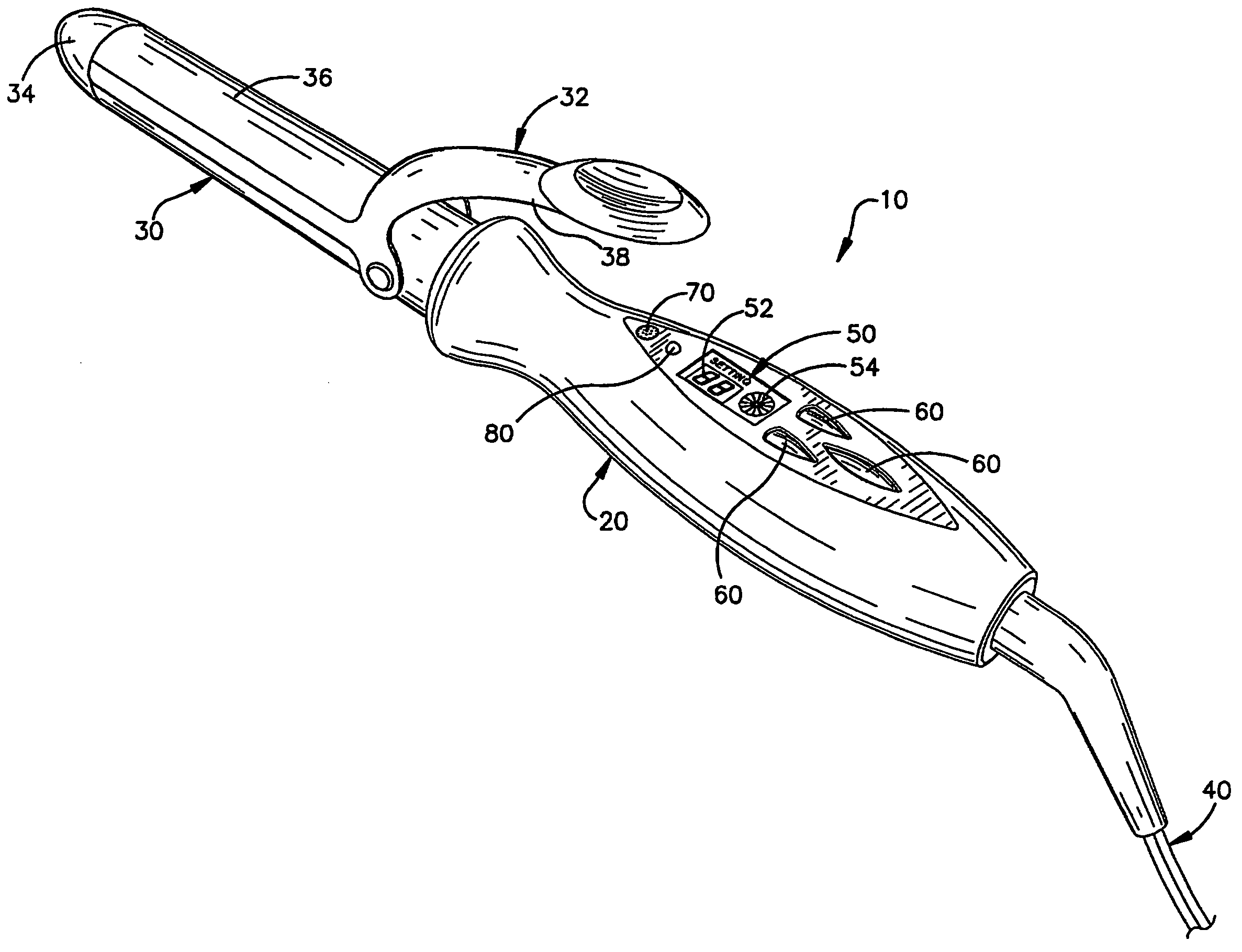 Visual user interface for hair styling apparatus
