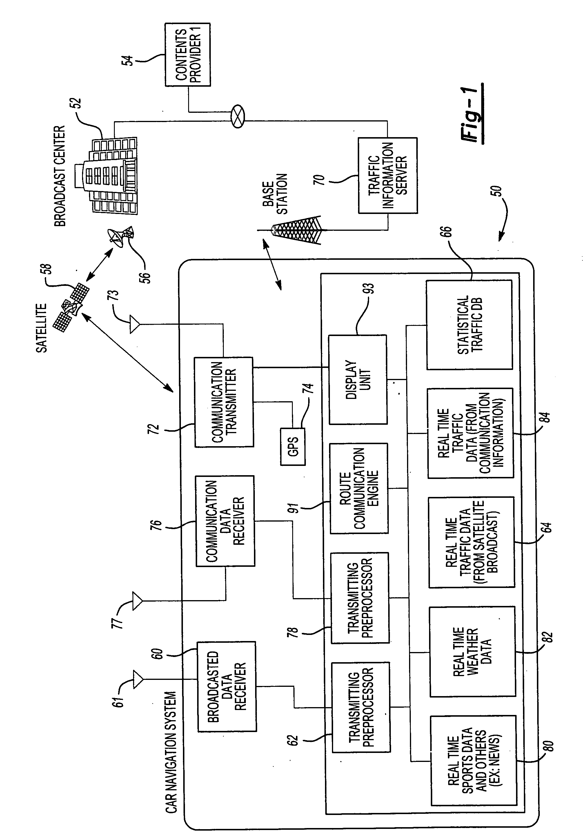 Apparatus and method for processing and displaying traffic information in an automotive navigation system