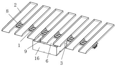 Material receiving mechanism of punch press