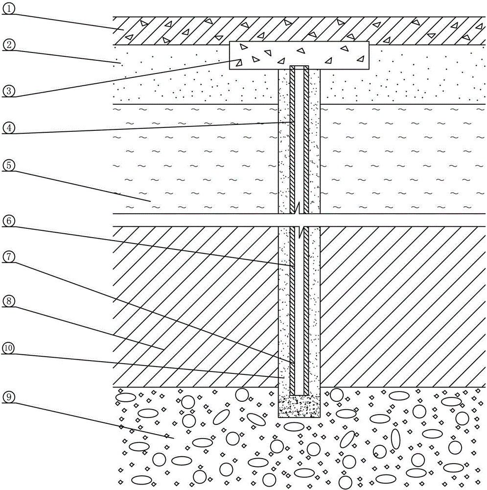 Construction method of composite pile