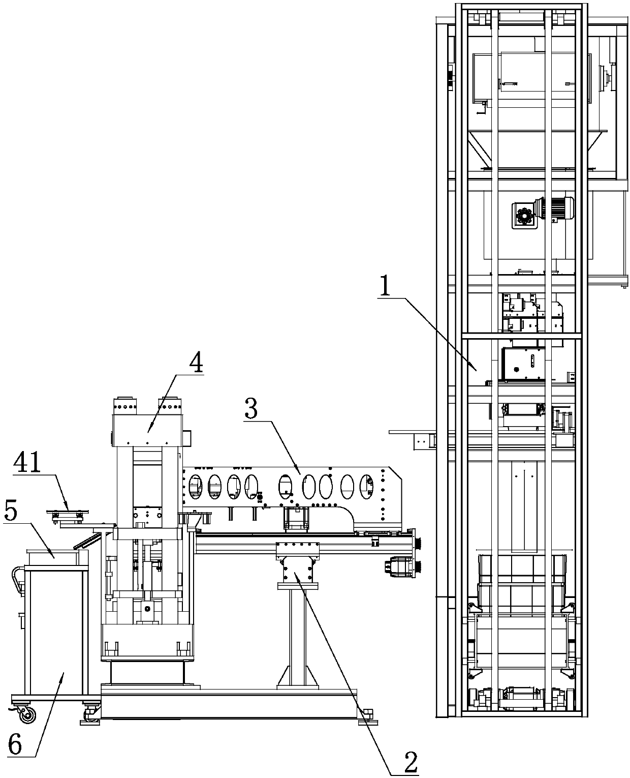 Fully-automatic production line applied to brake pad production