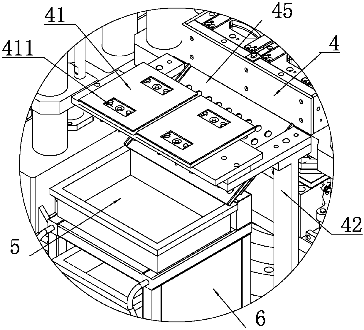 Fully-automatic production line applied to brake pad production