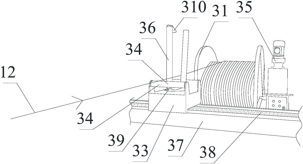 Auxiliary device of wire drawing machine