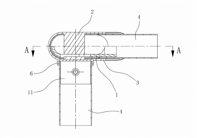 Three-way connecting fitting of face pipe