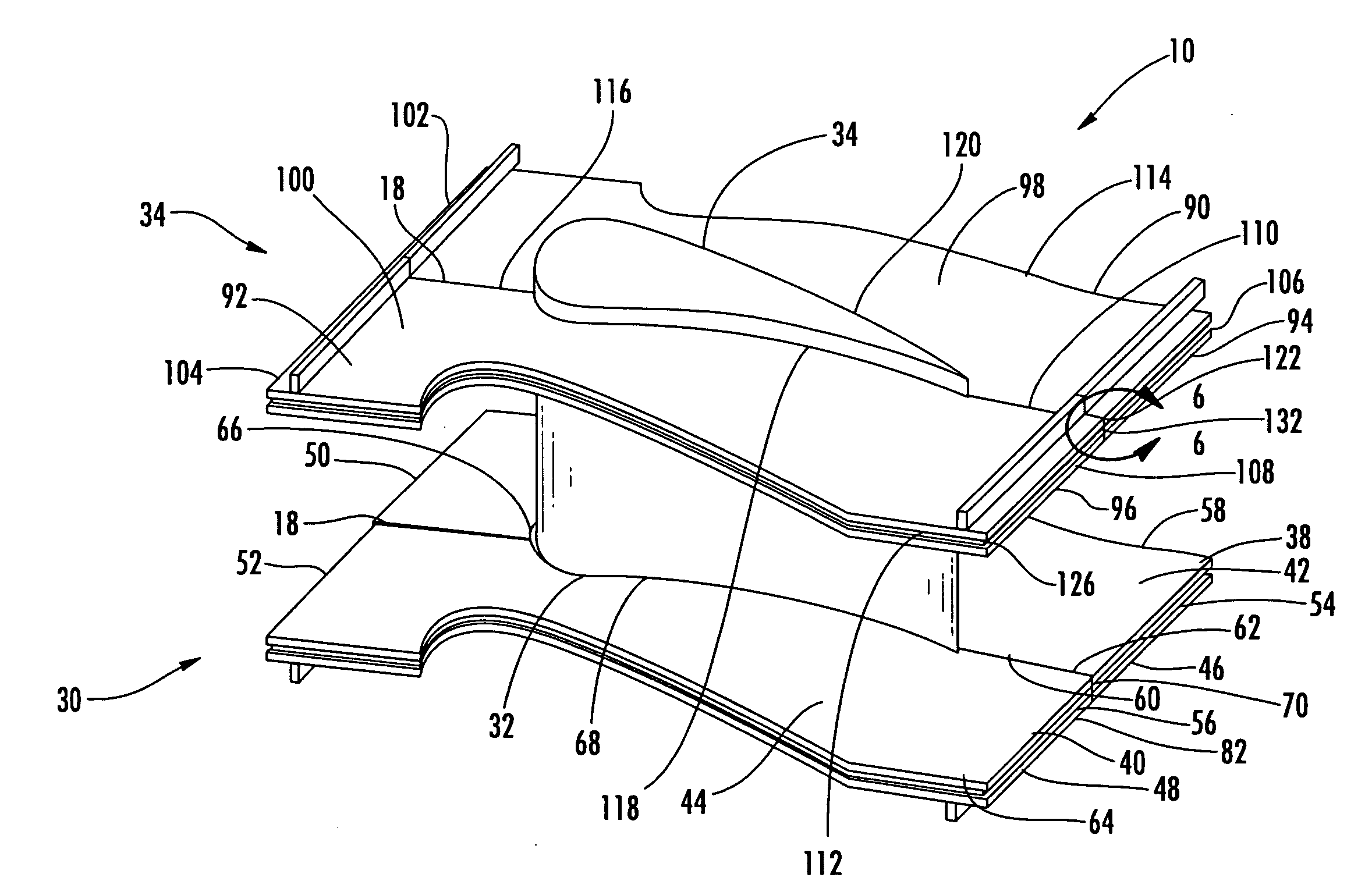 Turbine vane with divided turbine vane platform