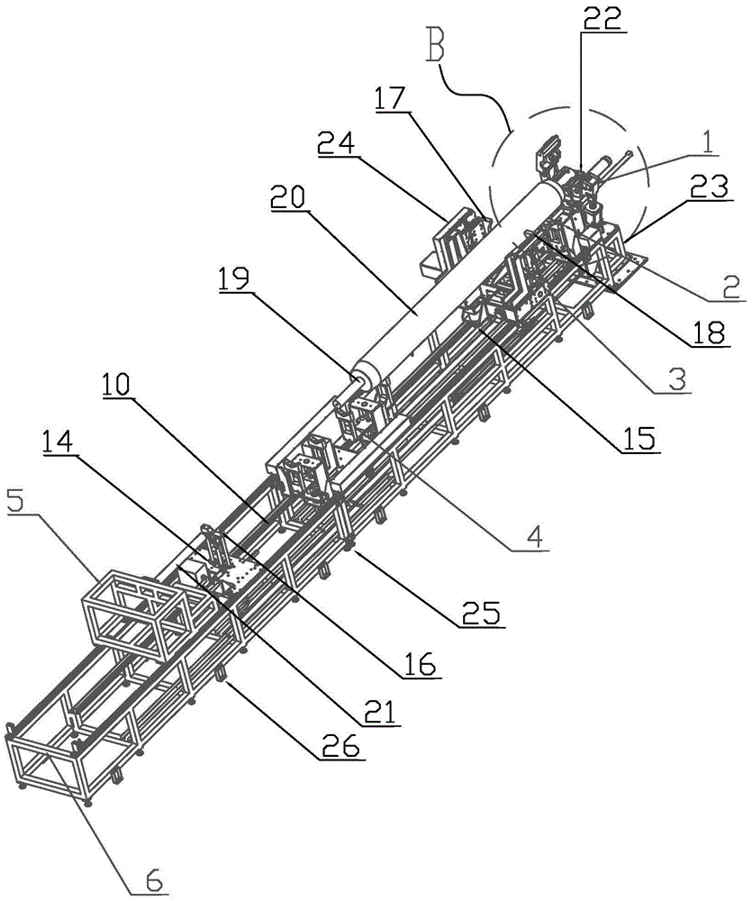 Winding demoulding machine of winding glass steel tube demoulding machine