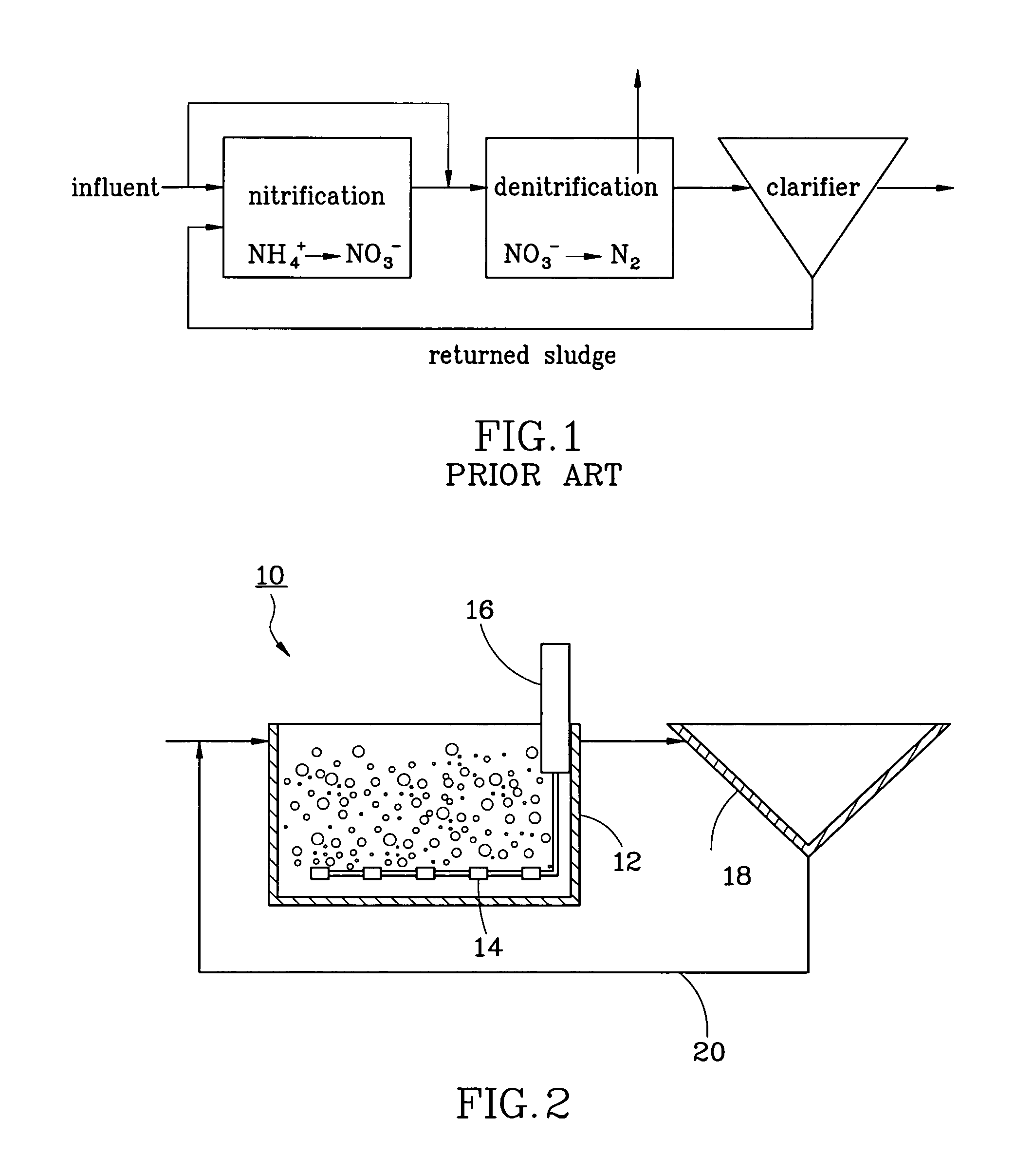 Process for treating nitrogenous wastewater with simultaneous autotrophic denitrification, hetertrophic denitrification and COD removal