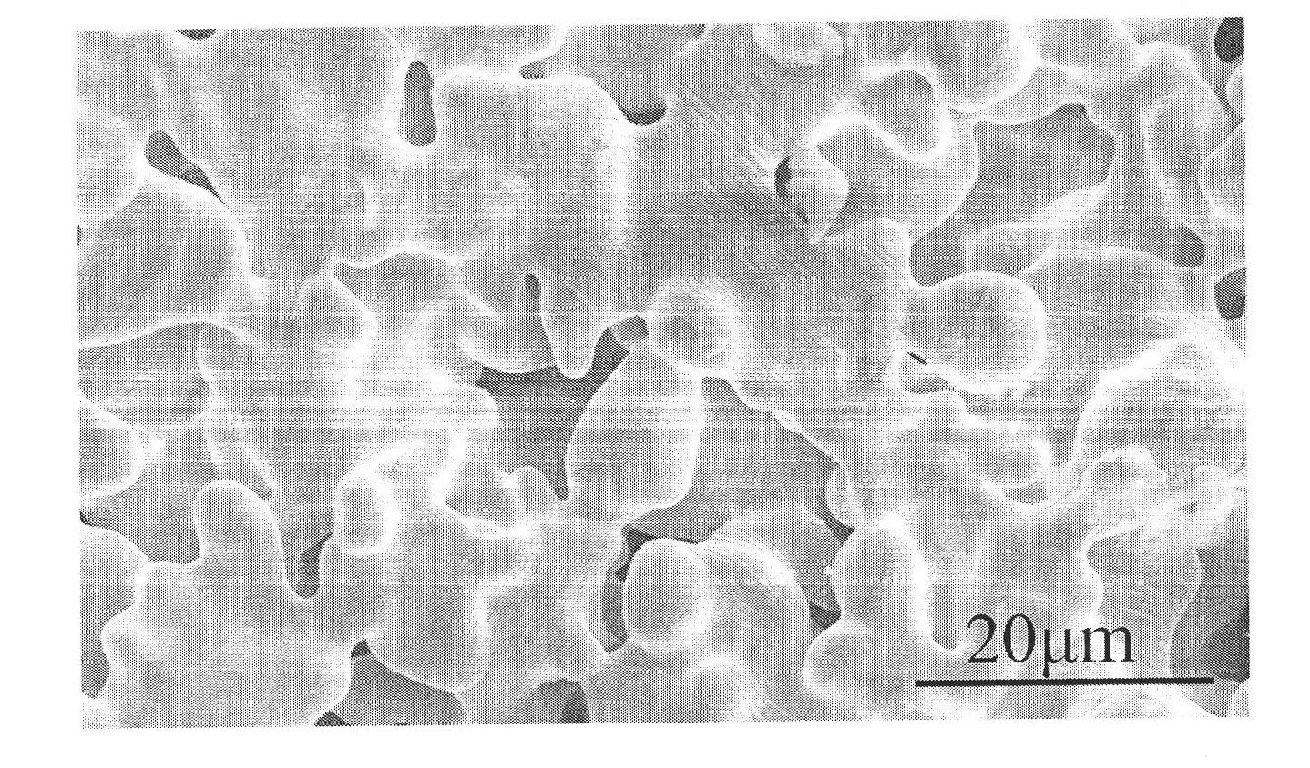 Preparation method of gradient pore porous high-niobium titanium-aluminum alloy