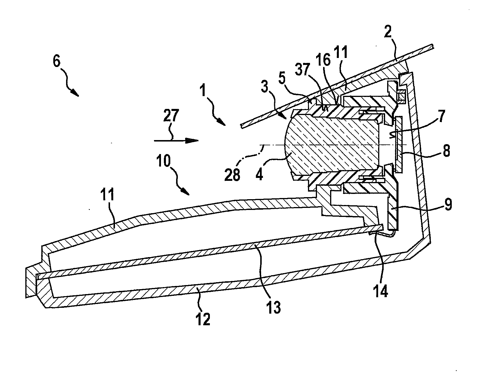 Camera module for a vehicle and method for its production