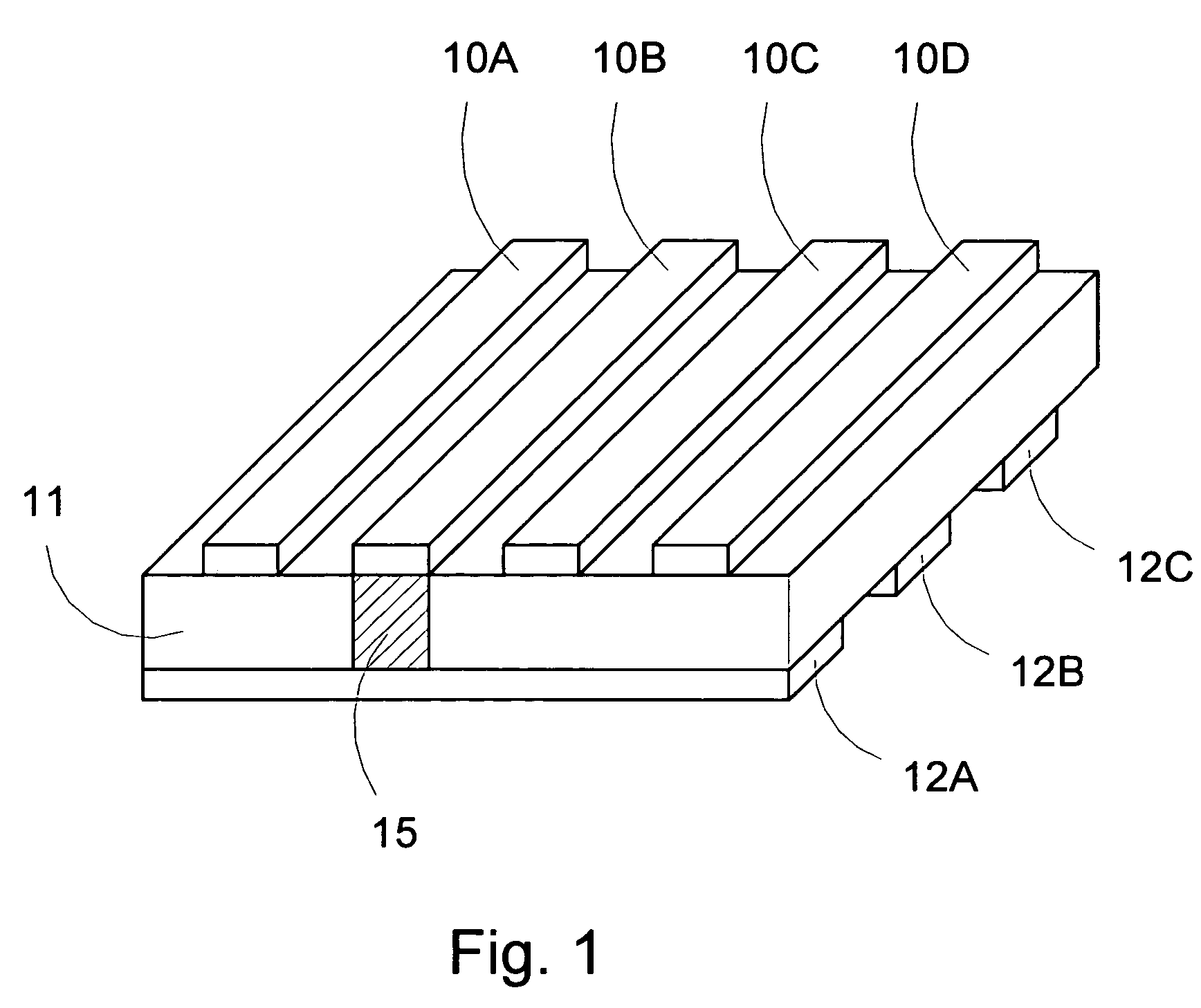 Method to fabricate a thin film non volatile memory device scalable to small sizes