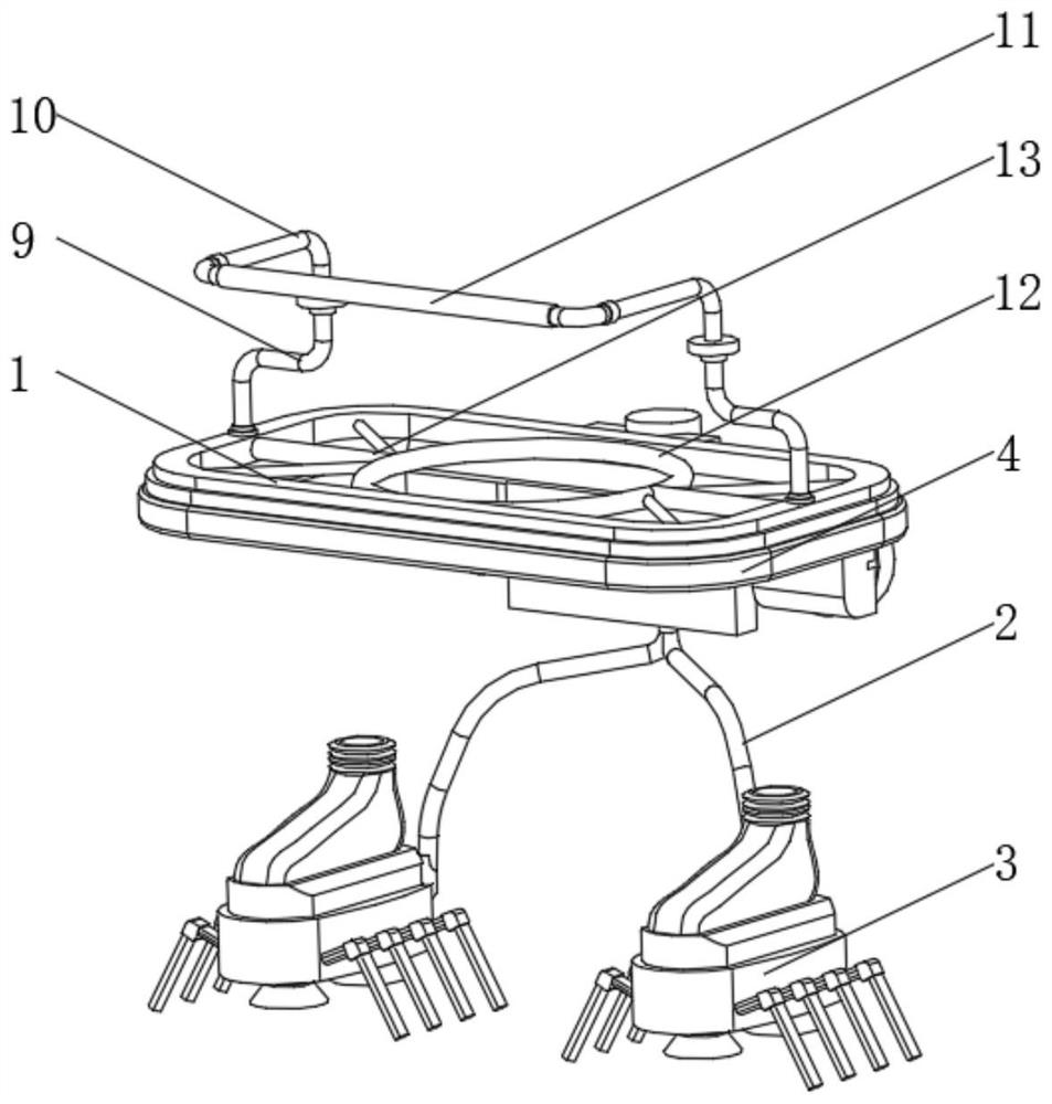 A safety walking device for underwater and hull surface