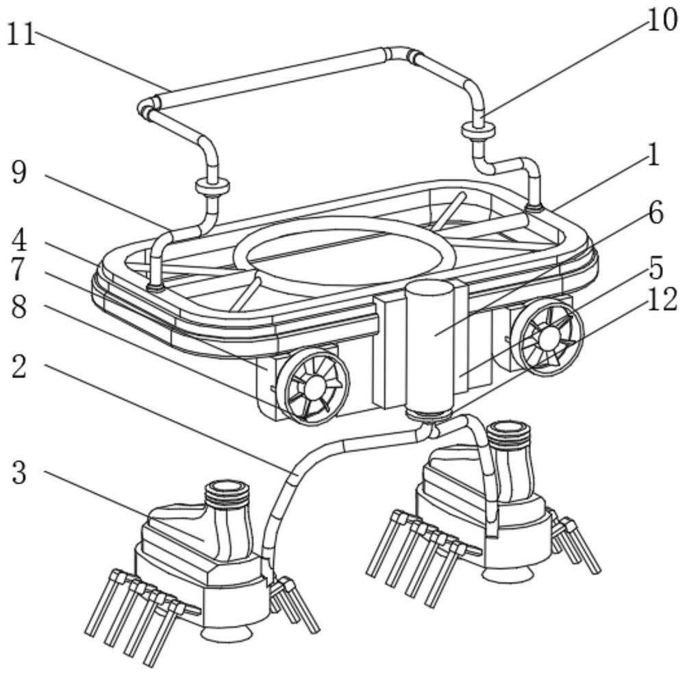 A safety walking device for underwater and hull surface