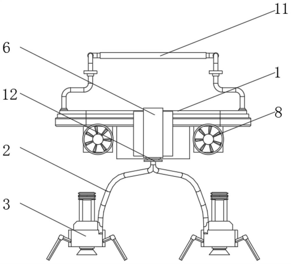 A safety walking device for underwater and hull surface