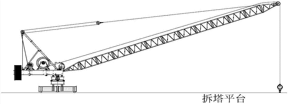 A special self-demolition roof crane and self-demolition method for super high-rise buildings