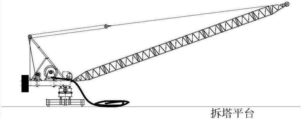 A special self-demolition roof crane and self-demolition method for super high-rise buildings