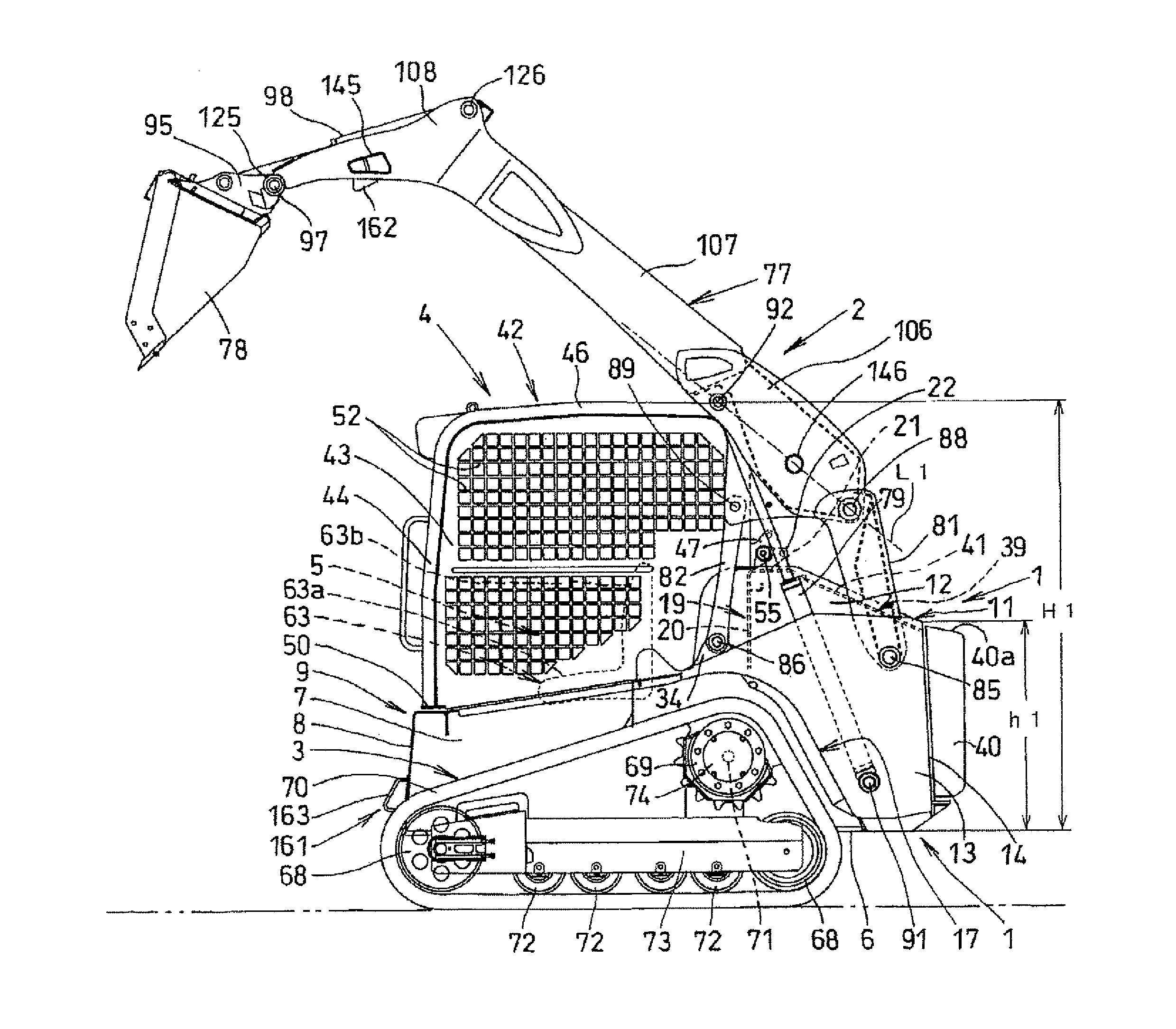 Loader work machine