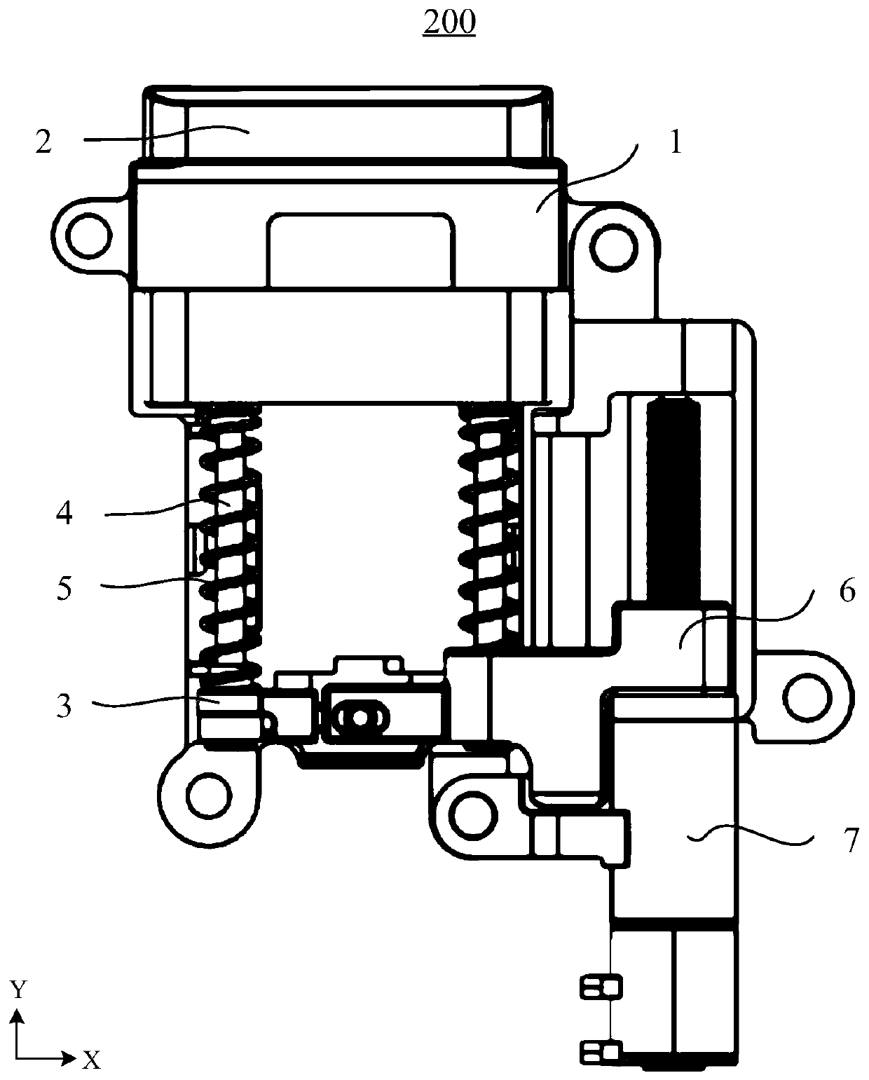 Ejecting device and terminal device with ejecting device