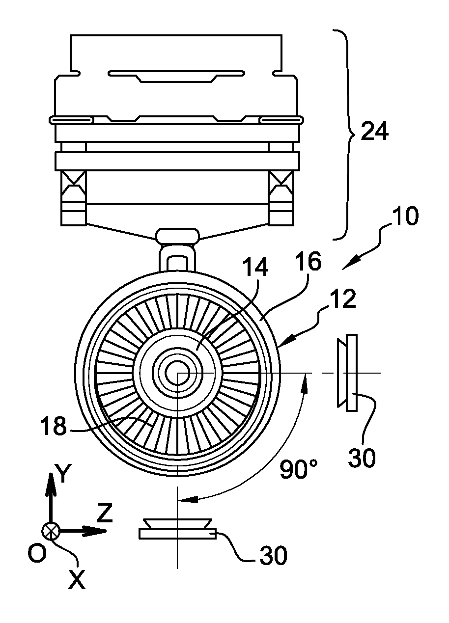 Method for measuring the kinematics of at least one turbomachine rotor