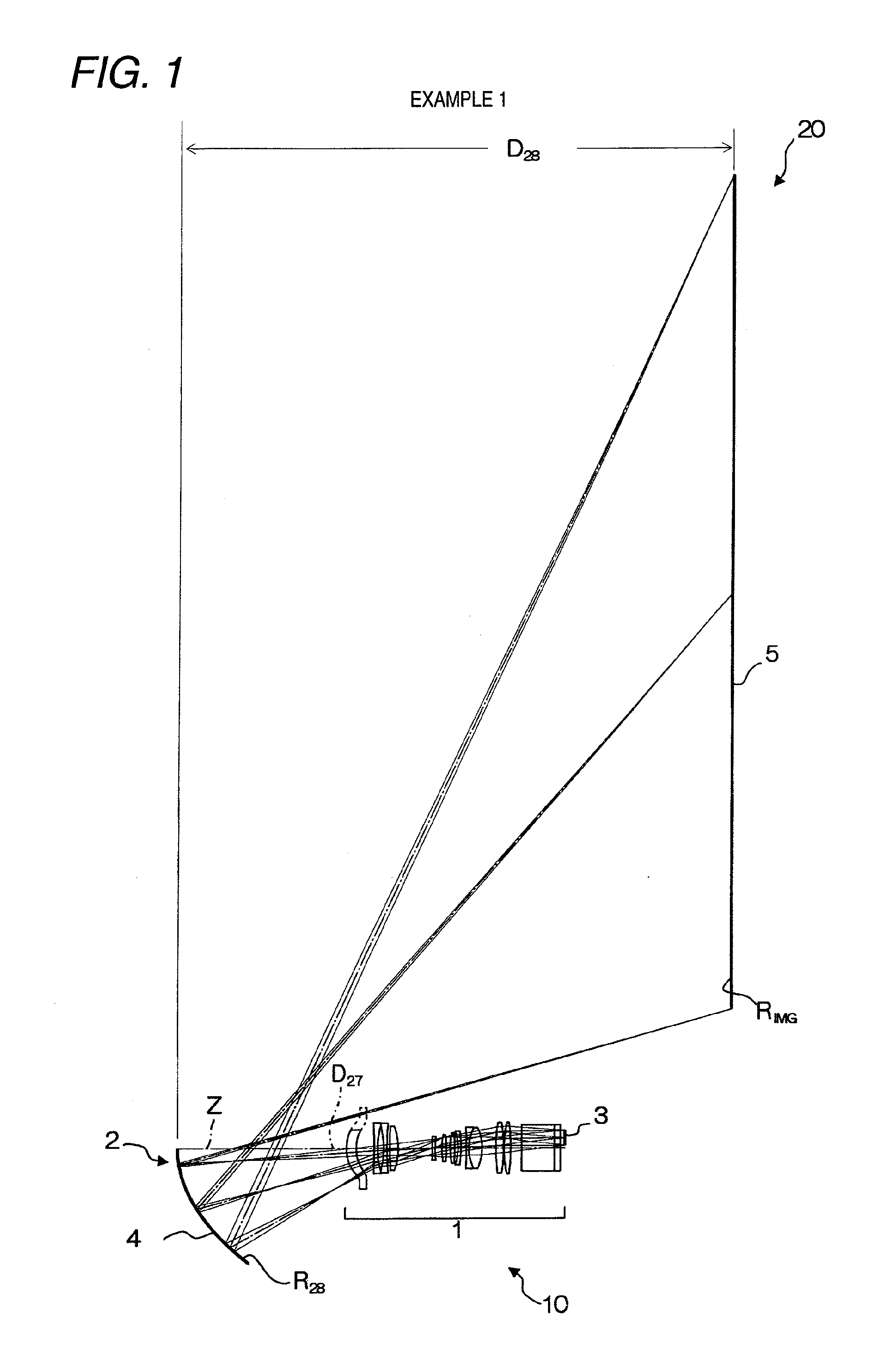 Projection optical system and projection type display using the same