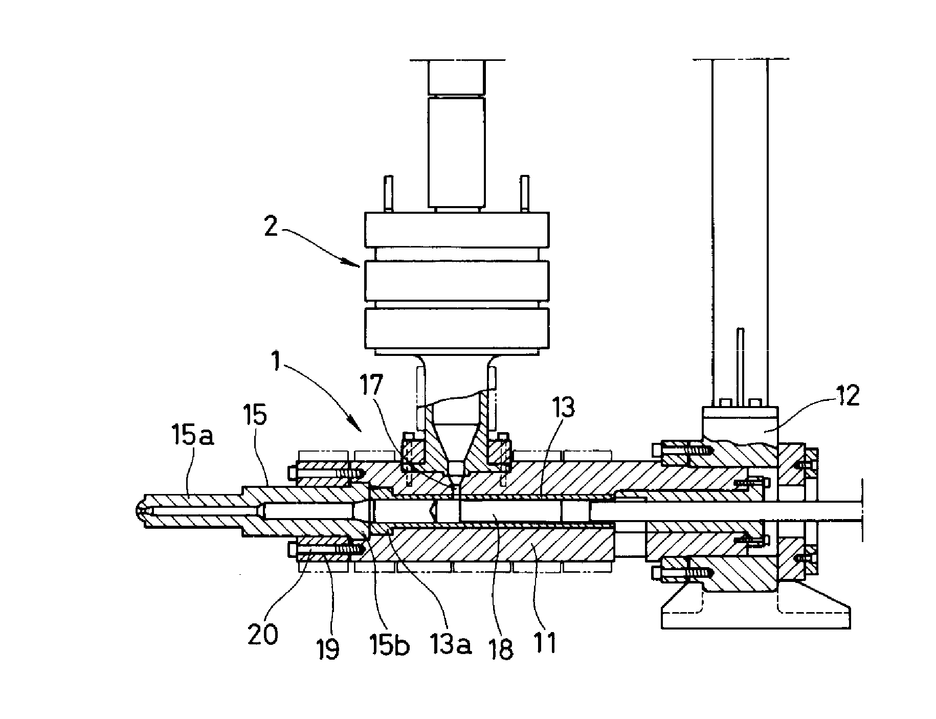 Injection cylinder in injection apparatus for molding metal material