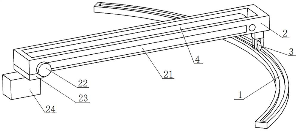 Efficient cleaning type sand mold transfer device