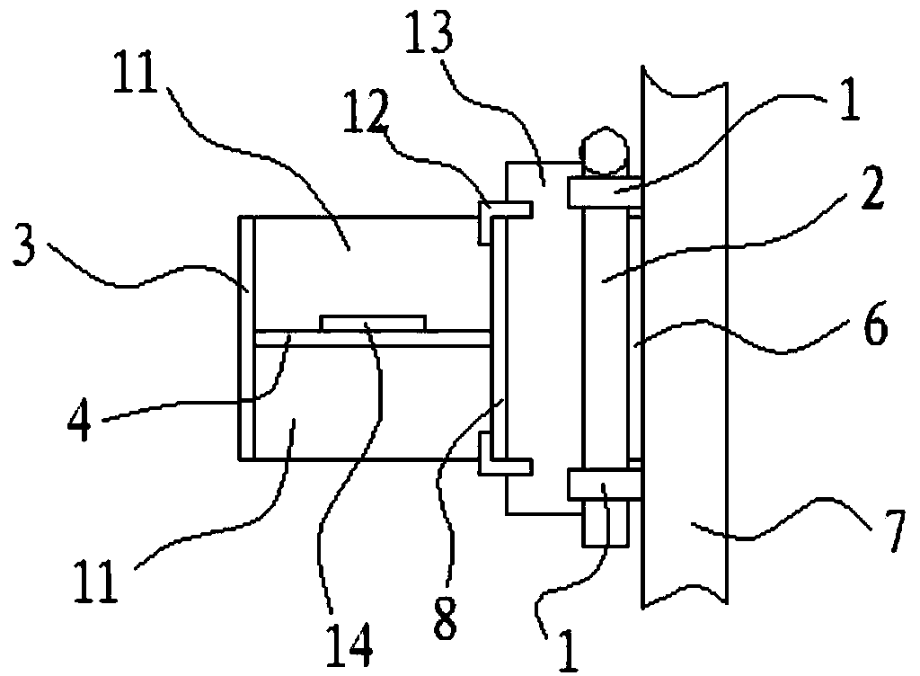 Support beam device for fixing boiler furnace water wall