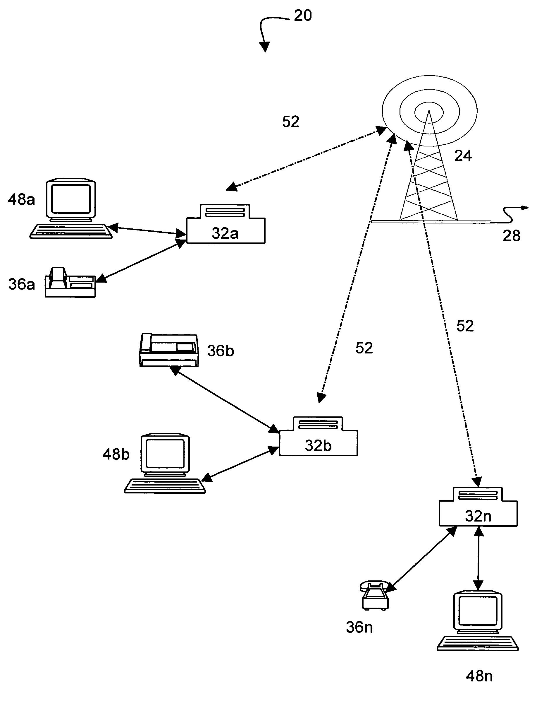 Communication structure with channels configured responsive to reception quality