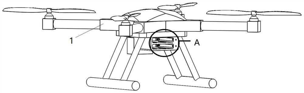 Unmanned aerial vehicle battery fixing structure and unmanned aerial vehicle