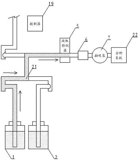 Diluting device used for on-line water quality analysis